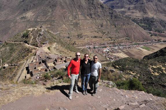 Com o Gustavo, nas ruínas incas de Pisac, no Valle Sagrado, nas proximidades de Cusco, no Peru